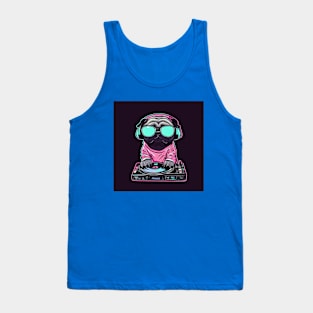 Pug DJ Dark Tank Top